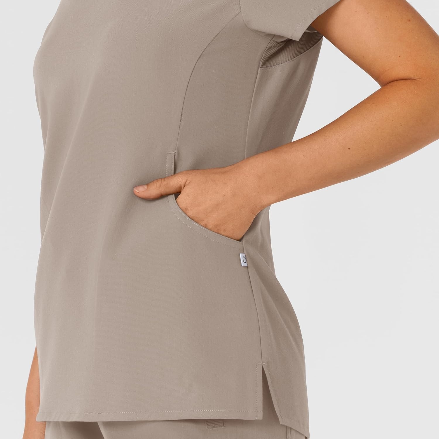 image:imageWink Nova Womens FlexnReach Shoulder Panel VNeck Scrub TopHaze