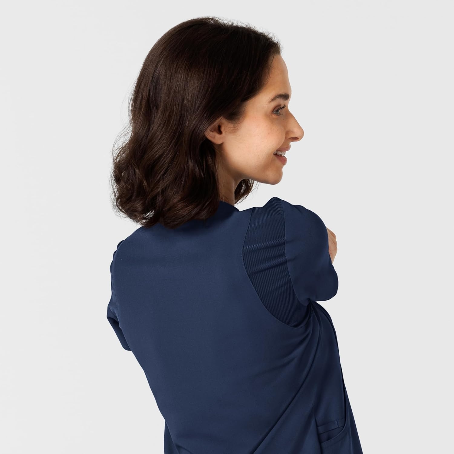 image:imageWink Nova Womens FlexnReach Shoulder Panel VNeck Scrub TopNavy