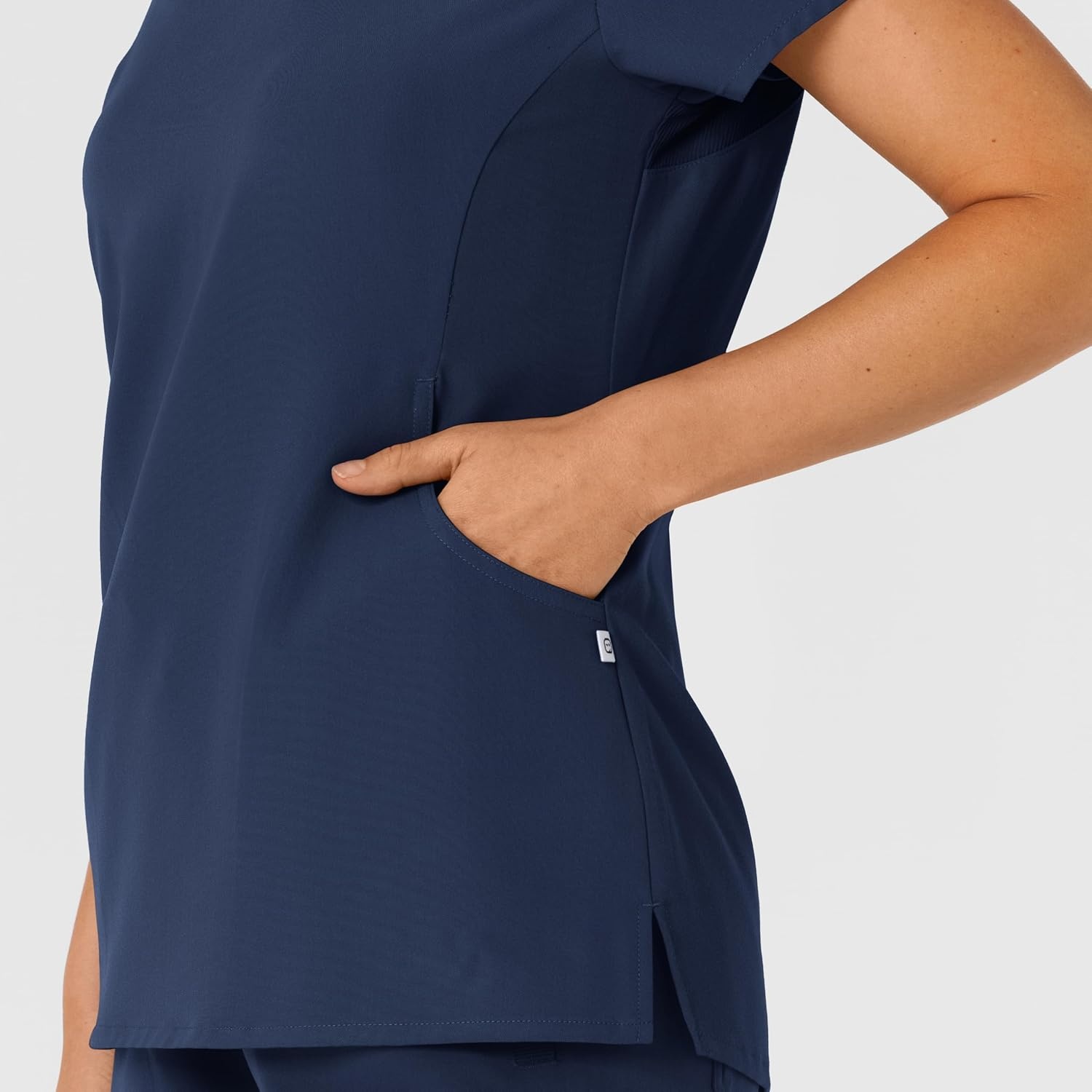 image:imageWink Nova Womens FlexnReach Shoulder Panel VNeck Scrub TopNavy