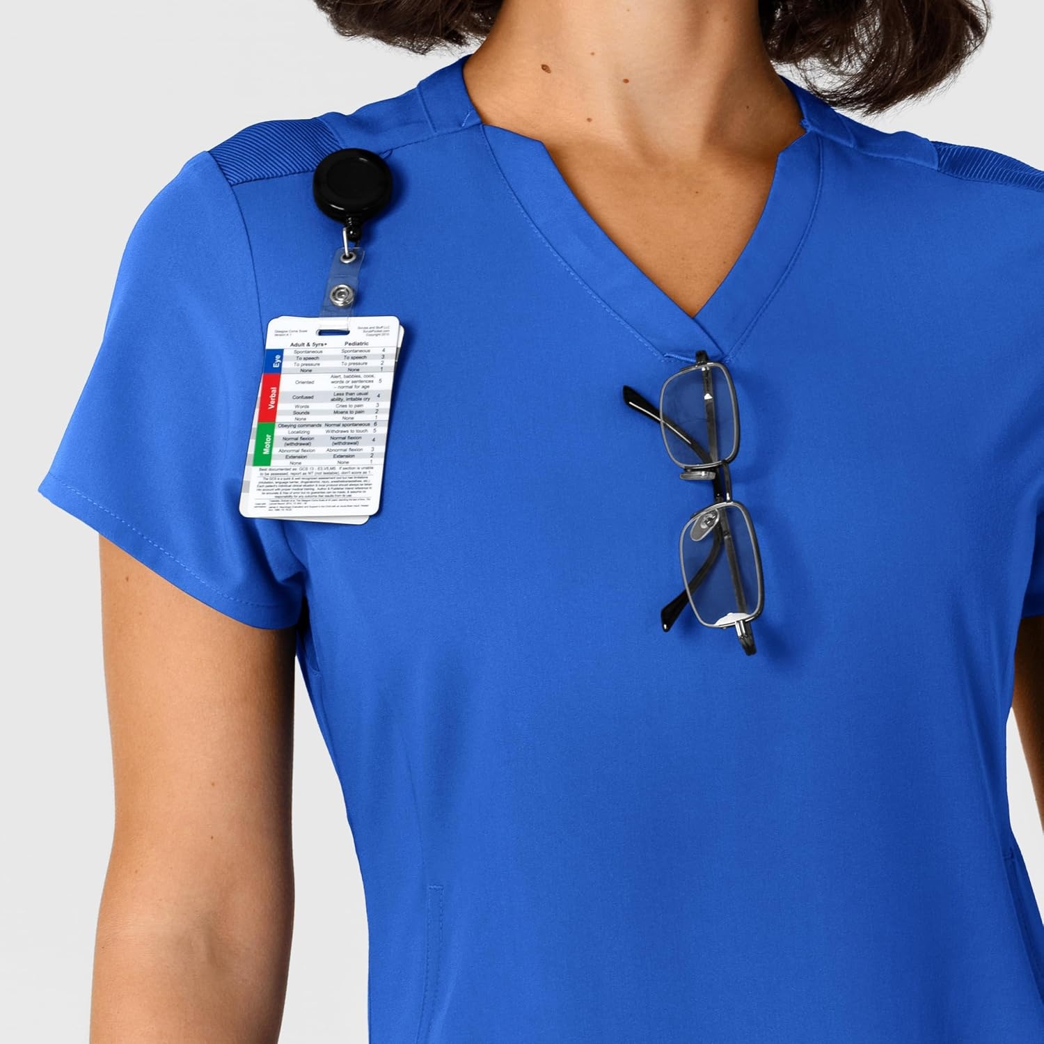 image:imageWink Nova Womens FlexnReach Shoulder Panel VNeck Scrub TopRoyal