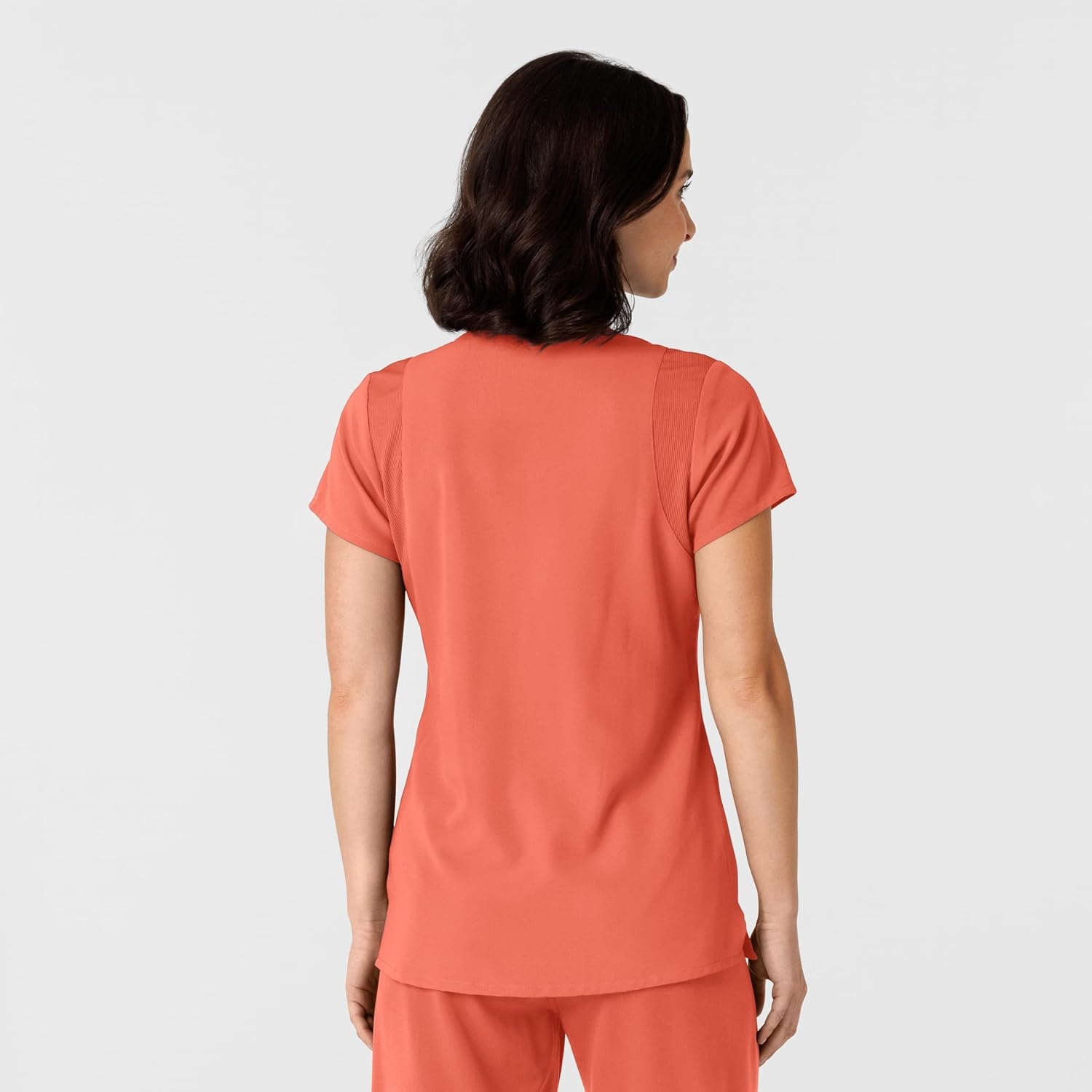 image:imageWink Nova Womens FlexnReach Shoulder Panel VNeck Scrub TopSugar Coral