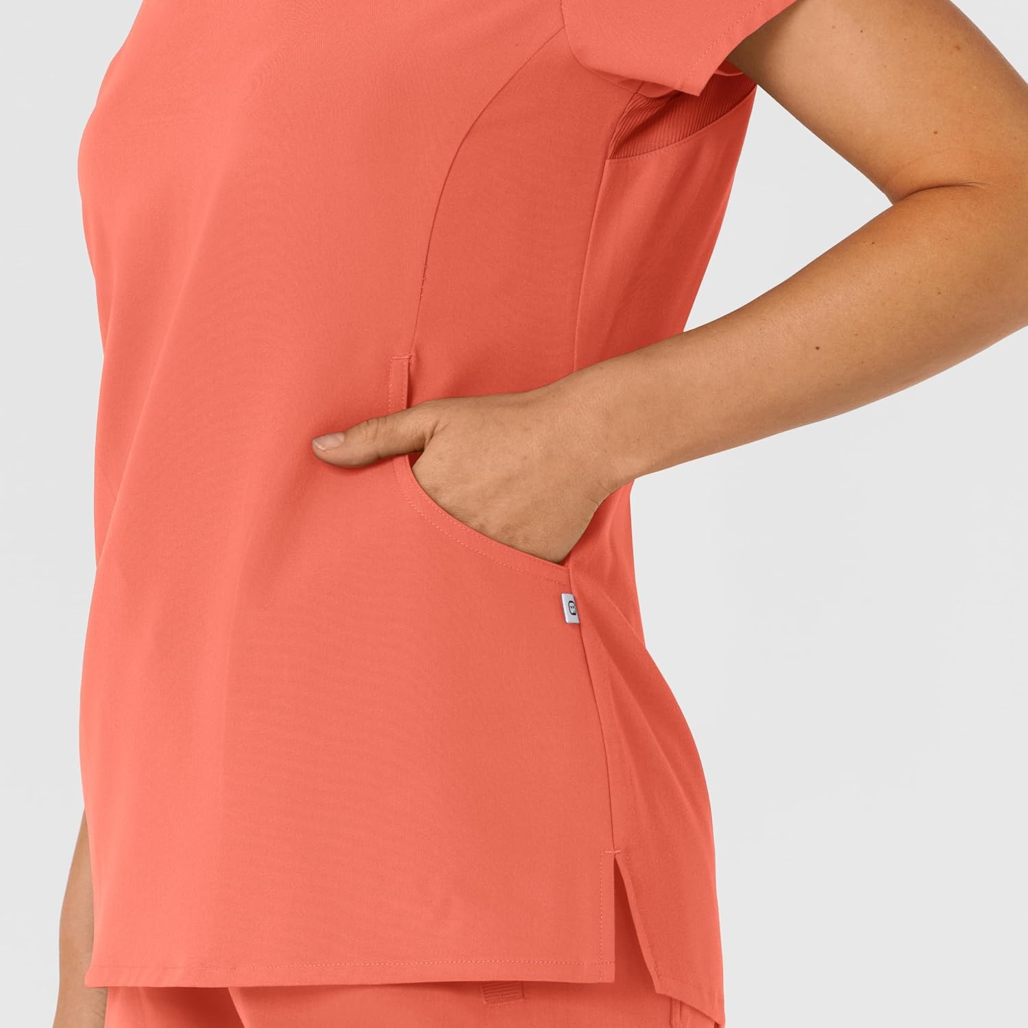 image:imageWink Nova Womens FlexnReach Shoulder Panel VNeck Scrub TopSugar Coral
