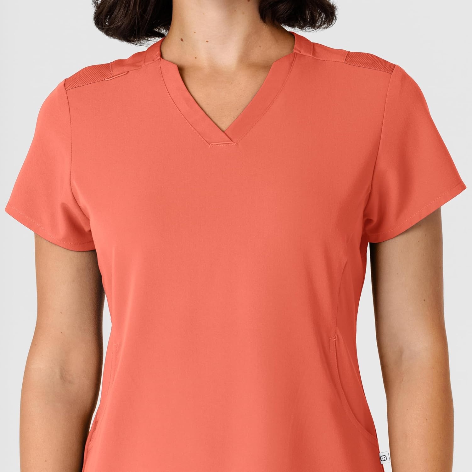 image:imageWink Nova Womens FlexnReach Shoulder Panel VNeck Scrub TopSugar Coral
