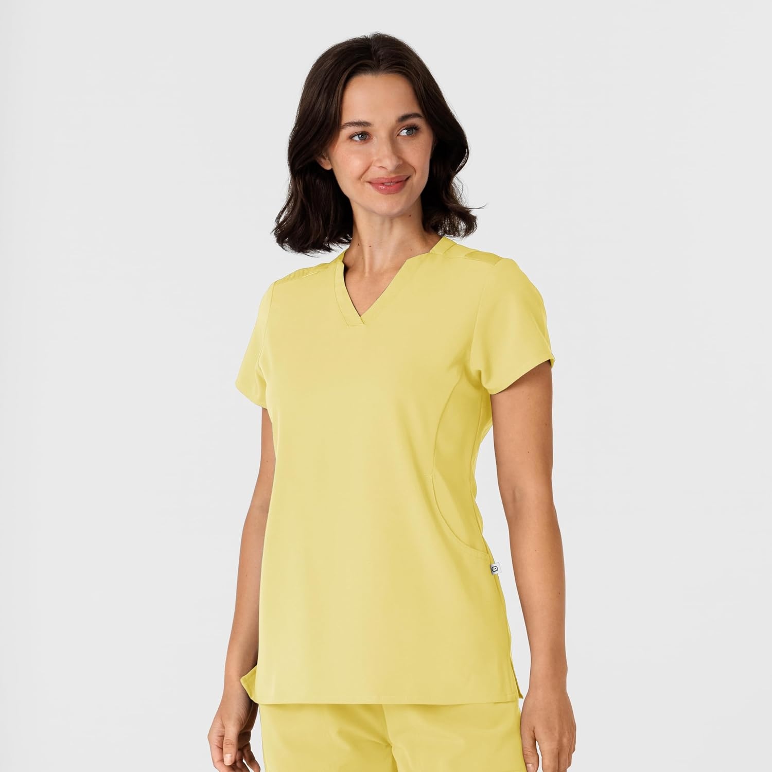 image:imageWink Nova Womens FlexnReach Shoulder Panel VNeck Scrub TopSunshine Yellow