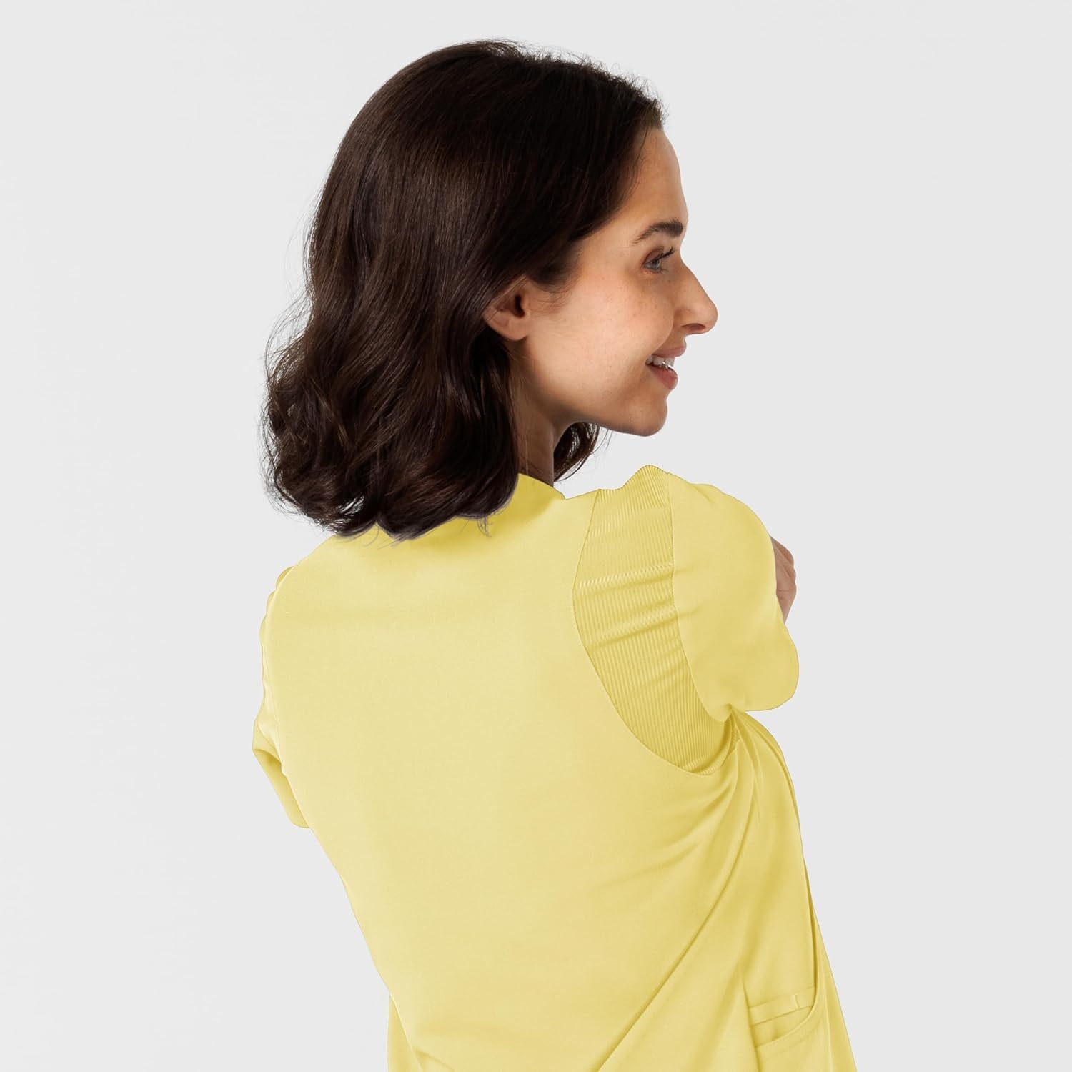 image:imageWink Nova Womens FlexnReach Shoulder Panel VNeck Scrub TopSunshine Yellow