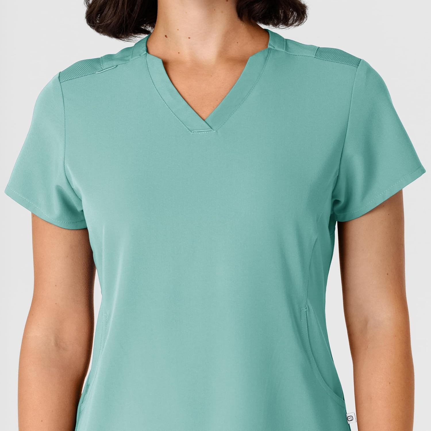 image:imageWink Nova Womens FlexnReach Shoulder Panel VNeck Scrub TopTurquoise