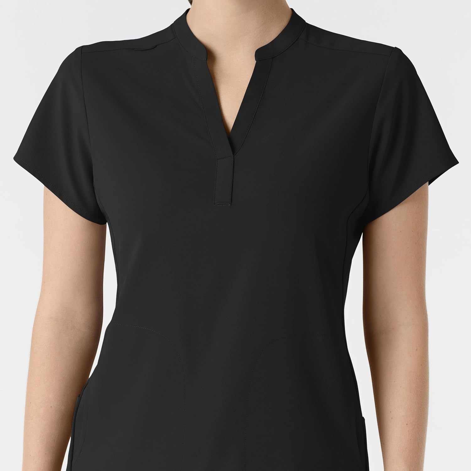 image:imageWink Renew Womens Mandarin Collar Scrub TopBlack