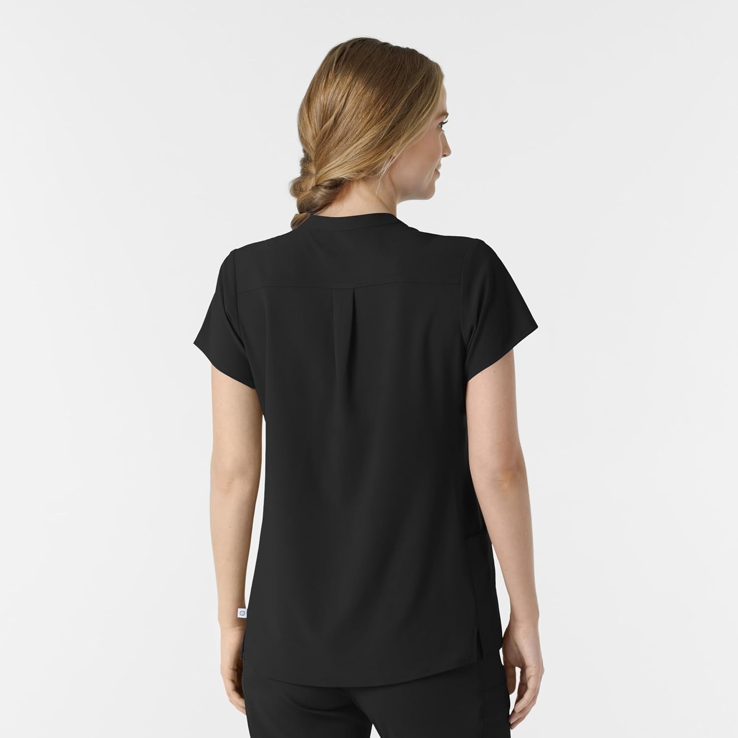 image:imageWink Renew Womens Mandarin Collar Scrub TopBlack