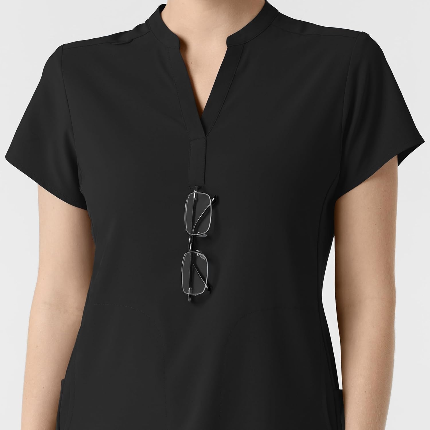 image:imageWink Renew Womens Mandarin Collar Scrub TopBlack