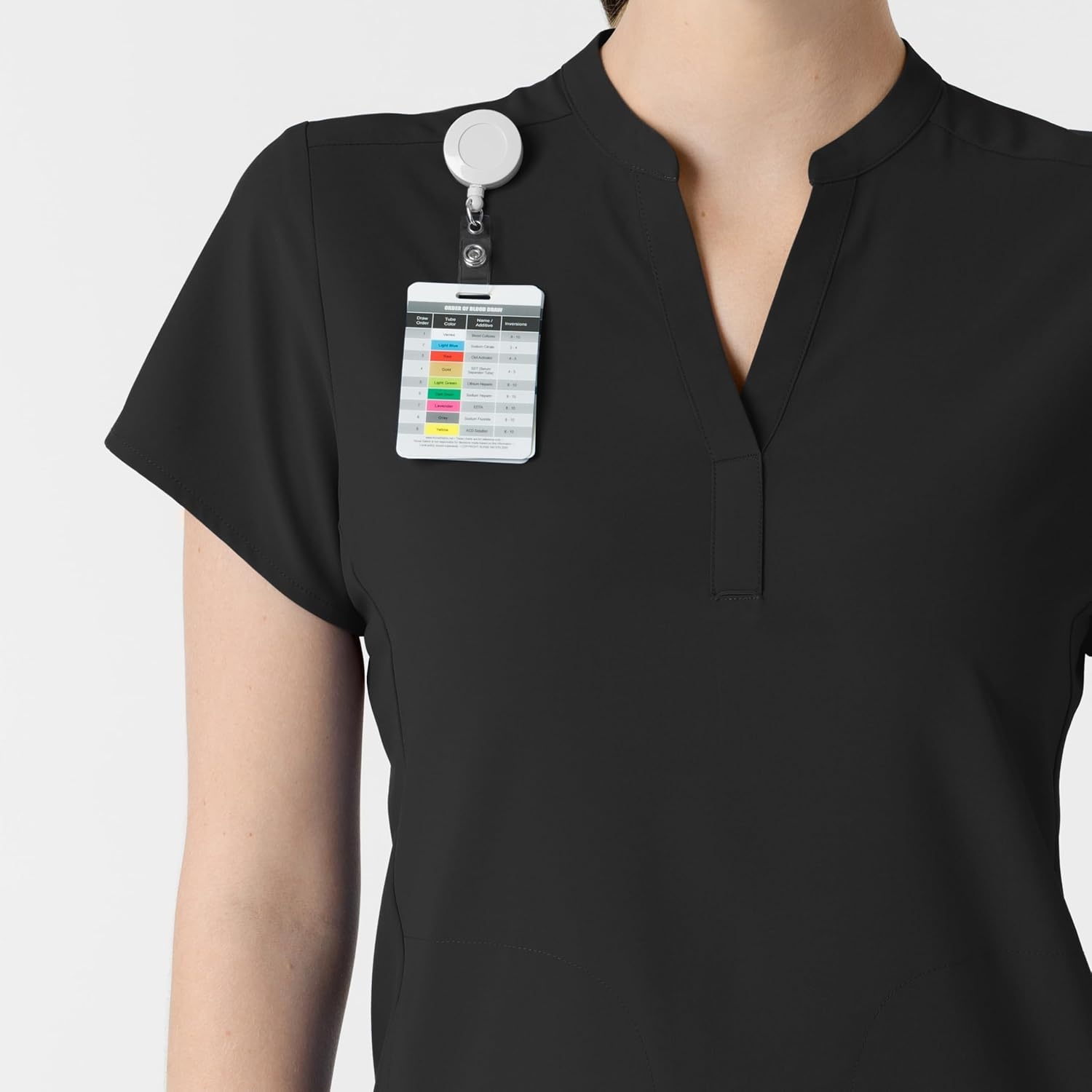 image:imageWink Renew Womens Mandarin Collar Scrub TopBlack