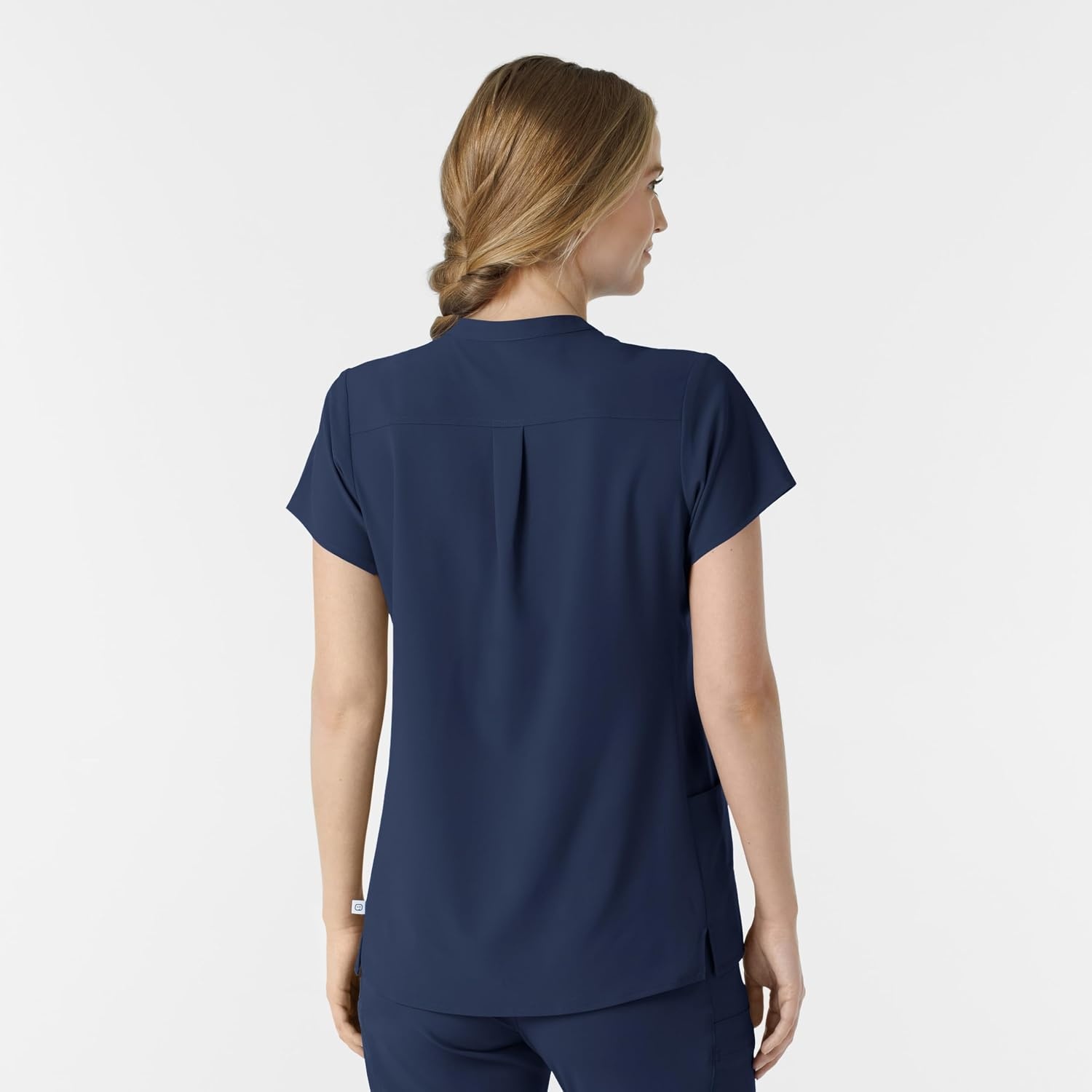 image:imageWink Renew Womens Mandarin Collar Scrub TopNavy