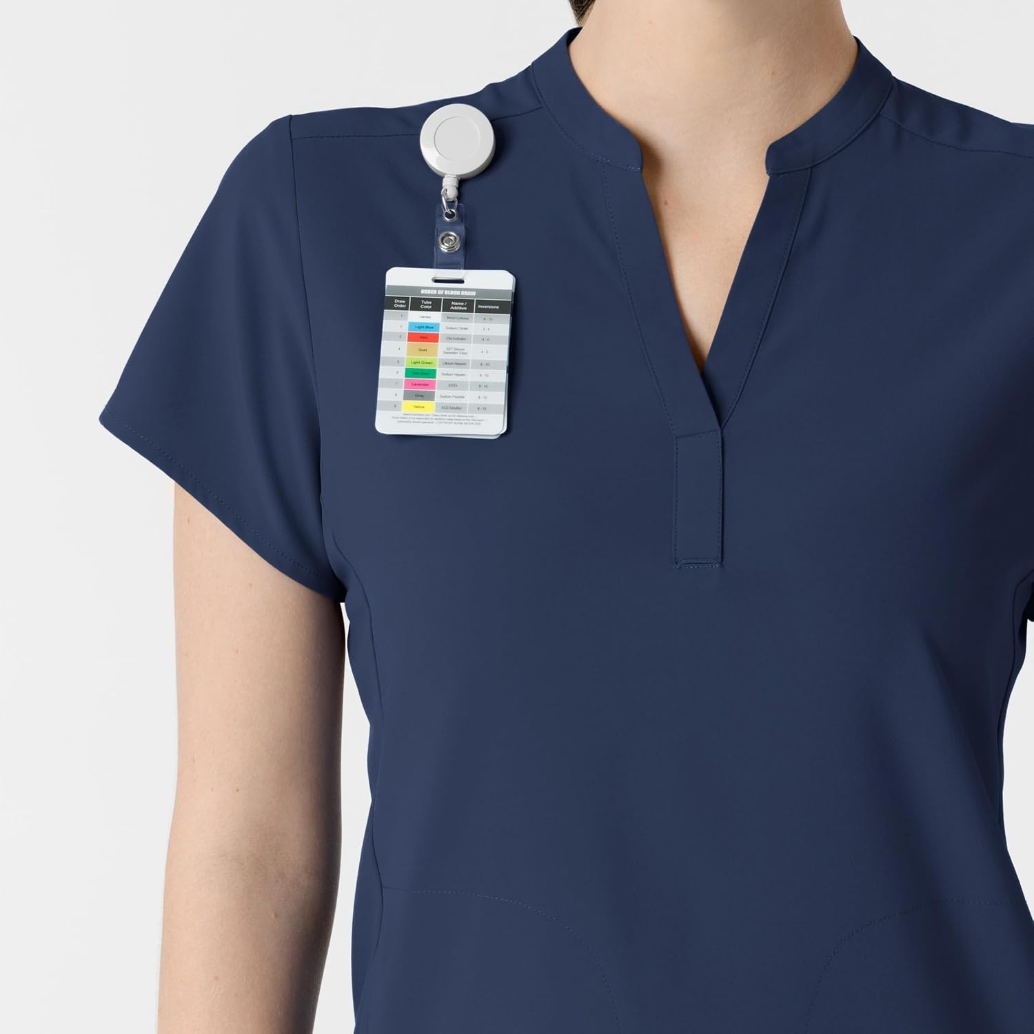 image:imageWink Renew Womens Mandarin Collar Scrub TopNavy