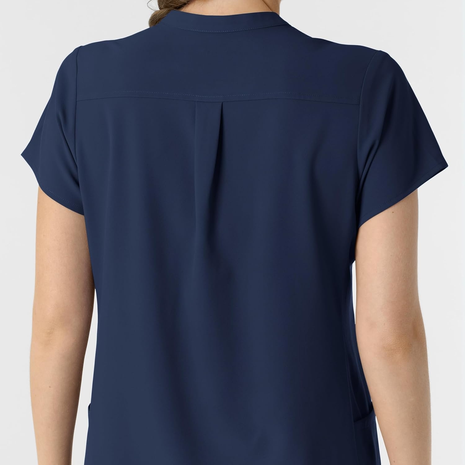 image:imageWink Renew Womens Mandarin Collar Scrub TopNavy
