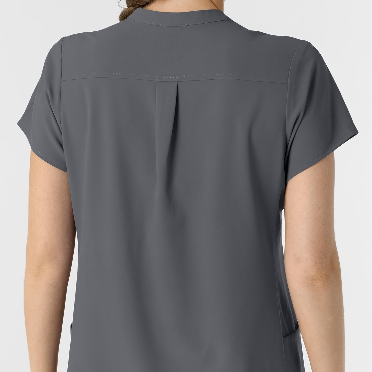 image:imageWink Renew Womens Mandarin Collar Scrub TopPewter