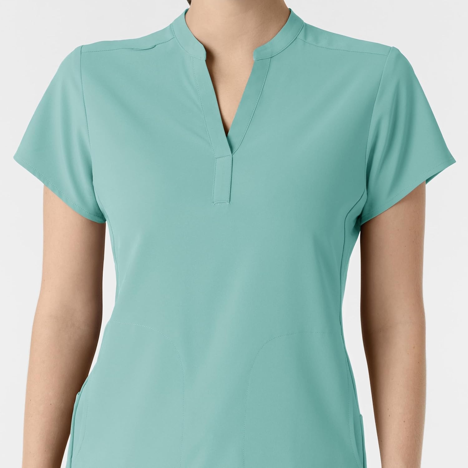 image:imageWink Renew Womens Mandarin Collar Scrub TopTurquoise