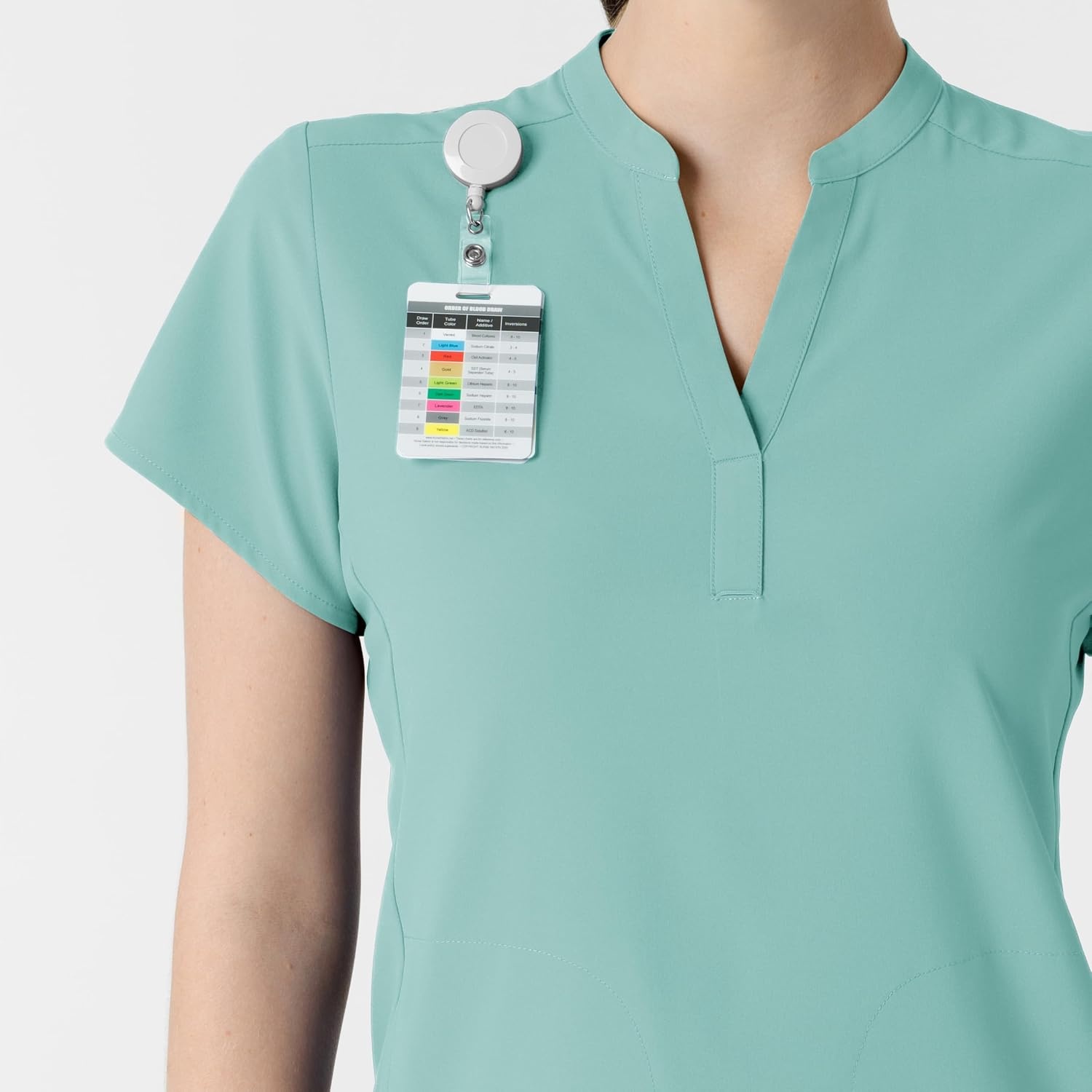 image:imageWink Renew Womens Mandarin Collar Scrub TopTurquoise