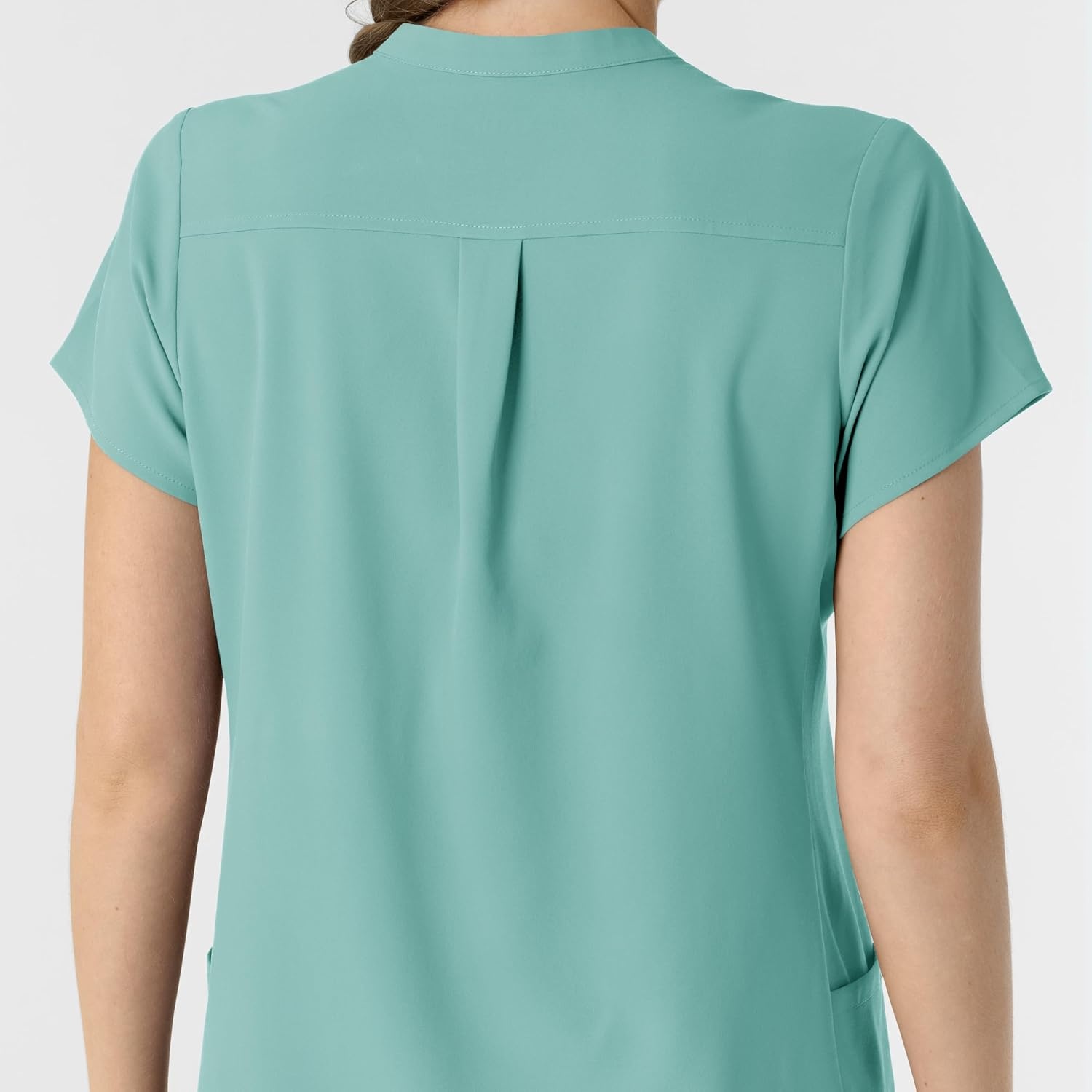 image:imageWink Renew Womens Mandarin Collar Scrub TopTurquoise