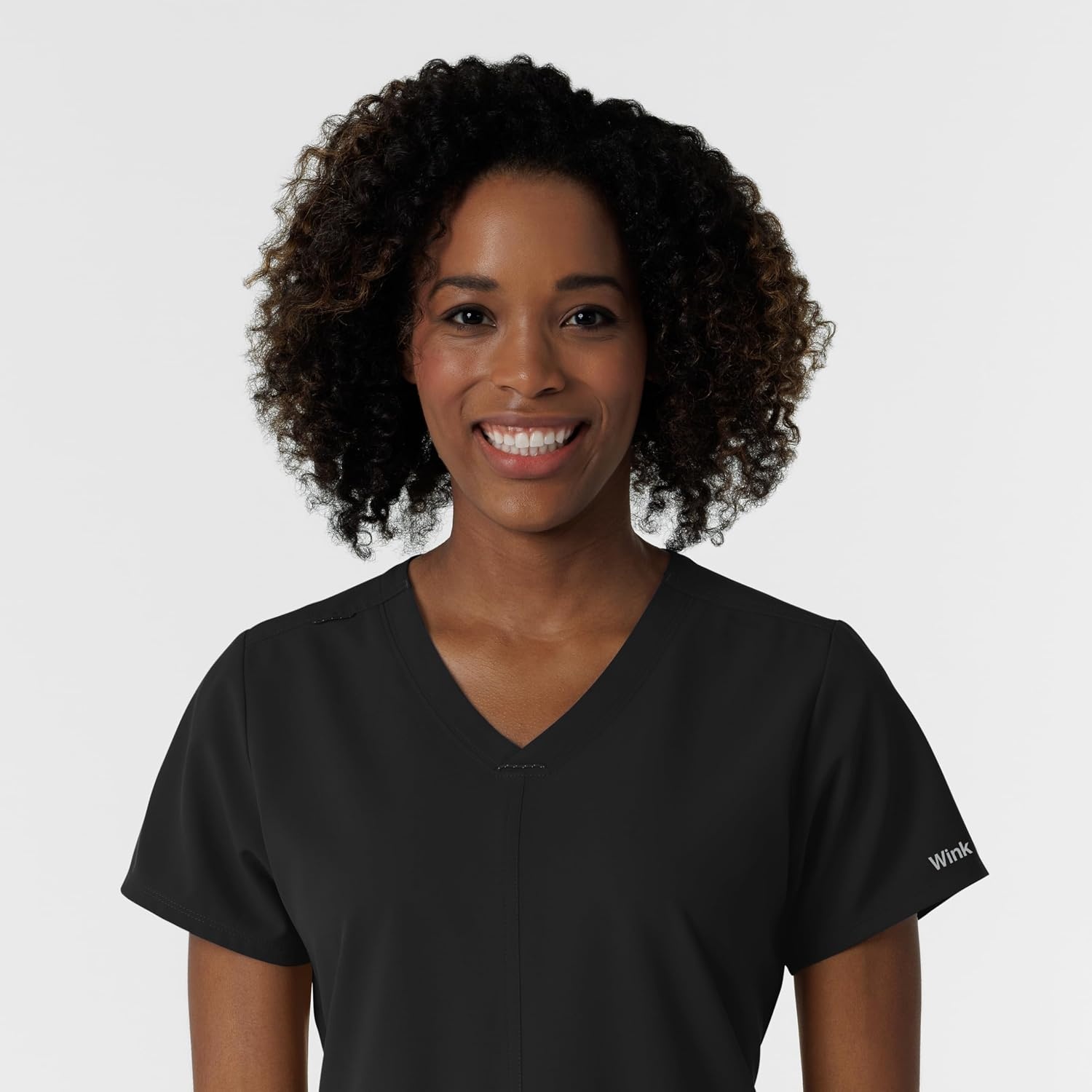 image:imageWink Womens Womens VNeck Scrub TopBlack