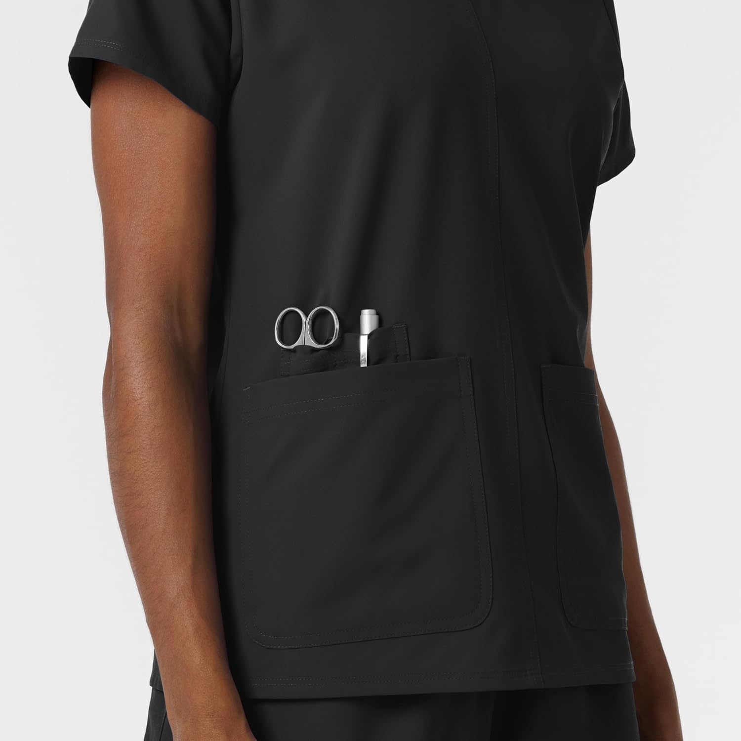 image:imageWink Womens Womens VNeck Scrub TopBlack