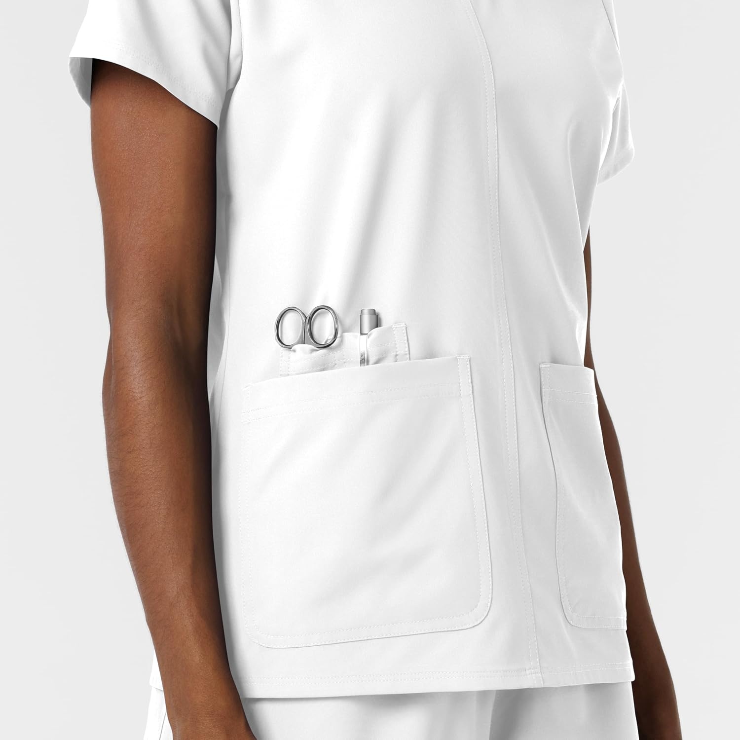 image:imageWink Womens Womens VNeck Scrub TopWhite