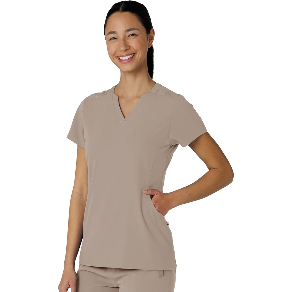 image:imageWink Nova Womens FlexnReach Shoulder Panel VNeck Scrub TopHaze