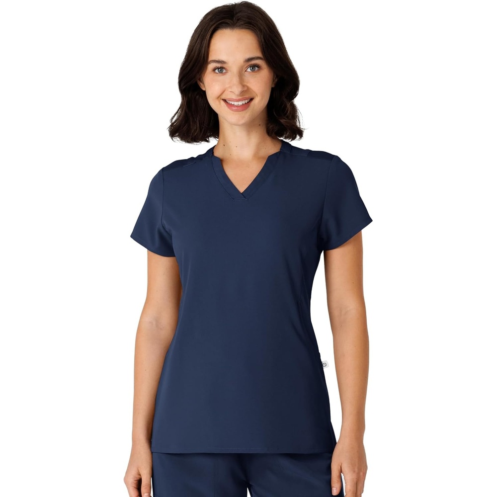 image:imageWink Nova Womens FlexnReach Shoulder Panel VNeck Scrub TopNavy