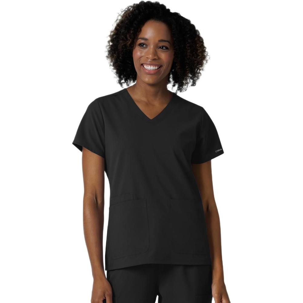 image:imageWink Womens Womens VNeck Scrub TopBlack