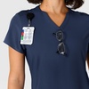 Wink Nova Women’s Flex-n-Reach Shoulder Panel V-Neck Scrub Top(Navy)