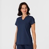 Wink Nova Women’s Flex-n-Reach Shoulder Panel V-Neck Scrub Top(Navy)