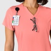 Wink Nova Women’s Flex-n-Reach Shoulder Panel V-Neck Scrub Top(Paradise Pink)
