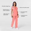 Wink Nova Women’s Flex-n-Reach Shoulder Panel V-Neck Scrub Top(Paradise Pink)