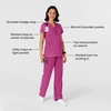 Wink Nova Women’s Flex-n-Reach Shoulder Panel V-Neck Scrub Top(Raspberry)