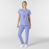 Wink Renew Women’s Mandarin Collar Scrub Top(Ceil Blue)