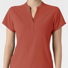 Wink Renew Women’s Mandarin Collar Scrub Top(Mineral Red)