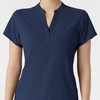 Wink Renew Women’s Mandarin Collar Scrub Top(Navy)