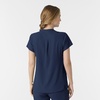 Wink Renew Women’s Mandarin Collar Scrub Top(Navy)