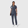 Wink Renew Women’s Mandarin Collar Scrub Top(Navy Heather)