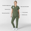 Wink Renew Women’s Mandarin Collar Scrub Top(Olive)