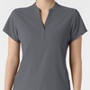 Wink Renew Women’s Mandarin Collar Scrub Top(Pewter)
