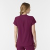 Wink Renew Women’s Mandarin Collar Scrub Top(Wine)
