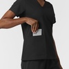 Wink Women’s Women’s V-Neck Scrub Top(Black)