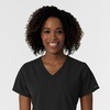 Wink Women’s Women’s V-Neck Scrub Top(Black)