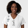 Wink Women’s Women’s V-Neck Scrub Top(White)
