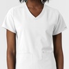 Wink Women’s Women’s V-Neck Scrub Top(White)