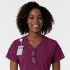 Wink Women’s Women’s V-Neck Scrub Top(Wine)