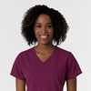 Wink Women’s Women’s V-Neck Scrub Top(Wine)