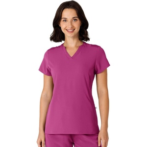 Wink Nova Women’s Flex-n-Reach Shoulder Panel V-Neck Scrub Top(Raspberry)