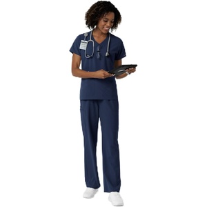 Wink Women’s Women’s V-Neck Scrub Top(Navy)