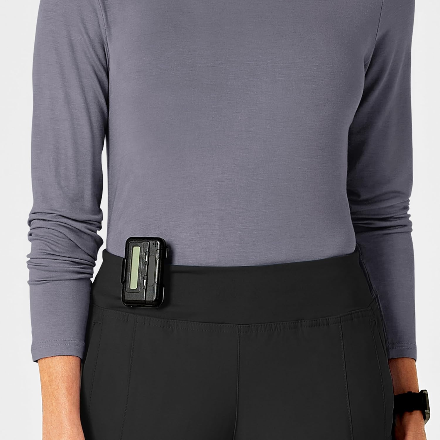image:imageWINK Layers Scrubs for Women Long Sleeve Silky TeePewter