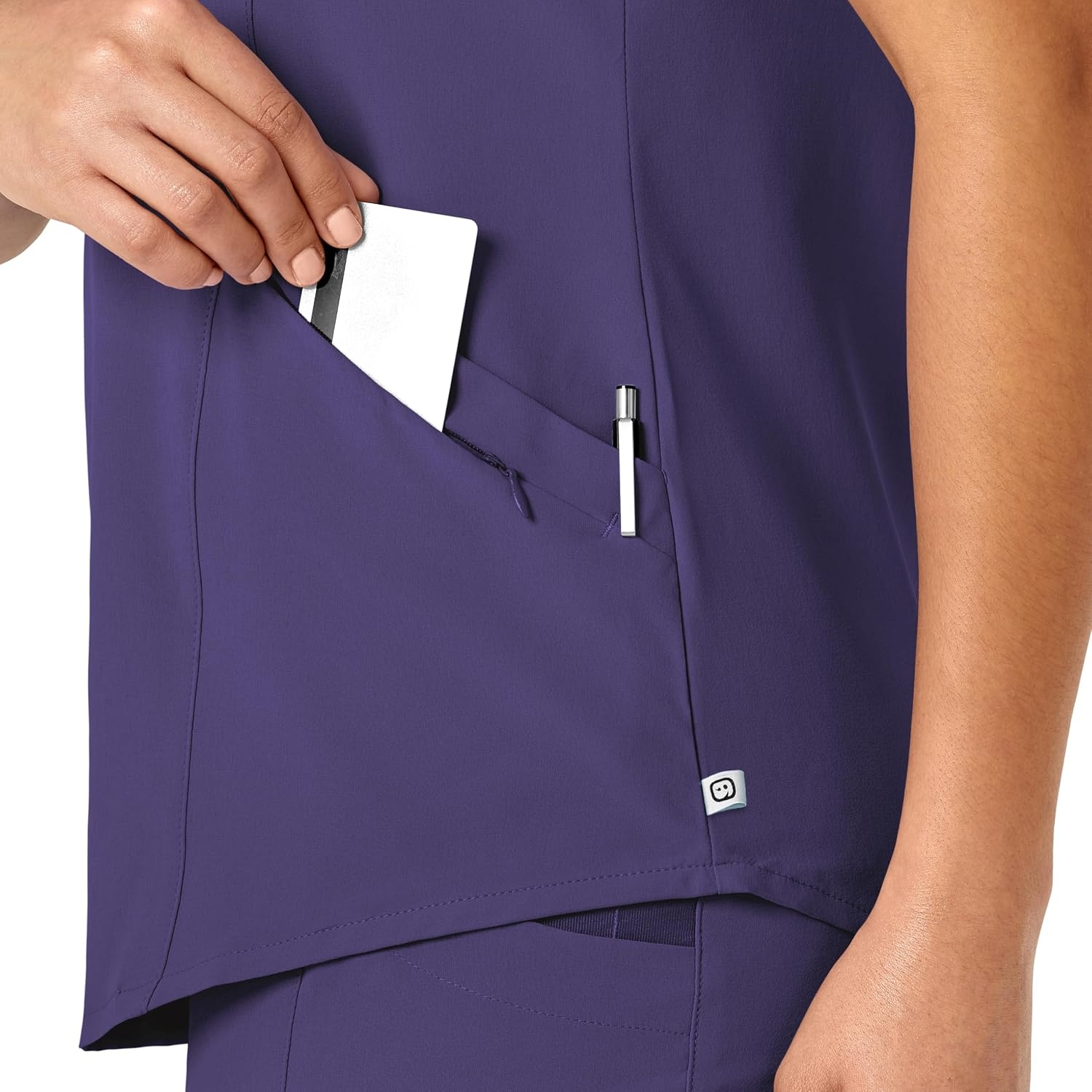 image:imageWINK Nova Womens FlexnReach VNeck Scrub TopGrape
